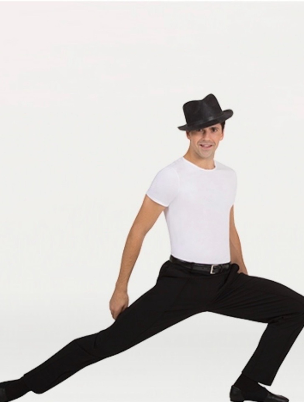 NWT Body Wrappers Men's Straight Leg Dance Slacks Black SIZE 32 M1000
